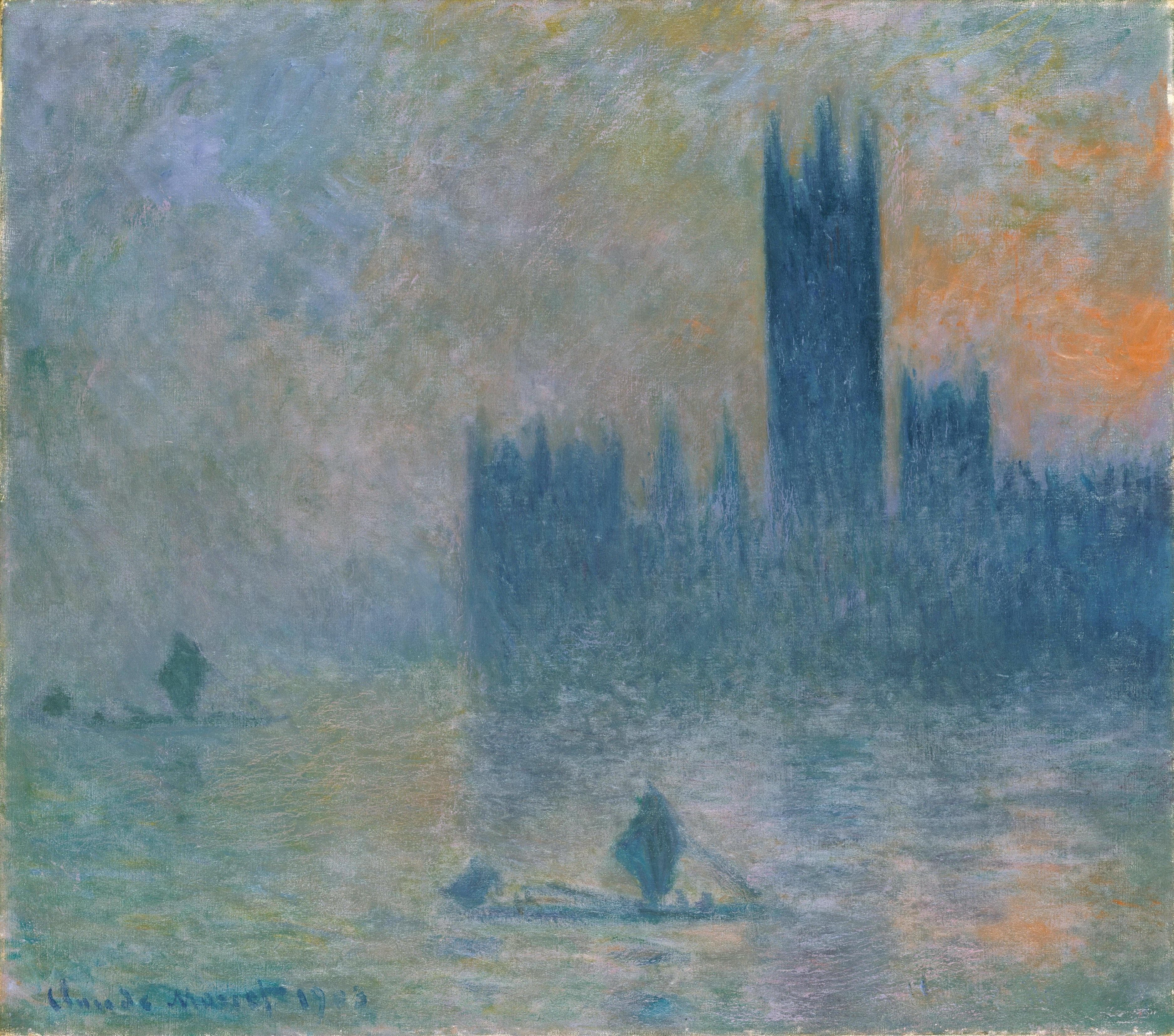 Houses of Parliament, Effect of Fog — Monet, 1904